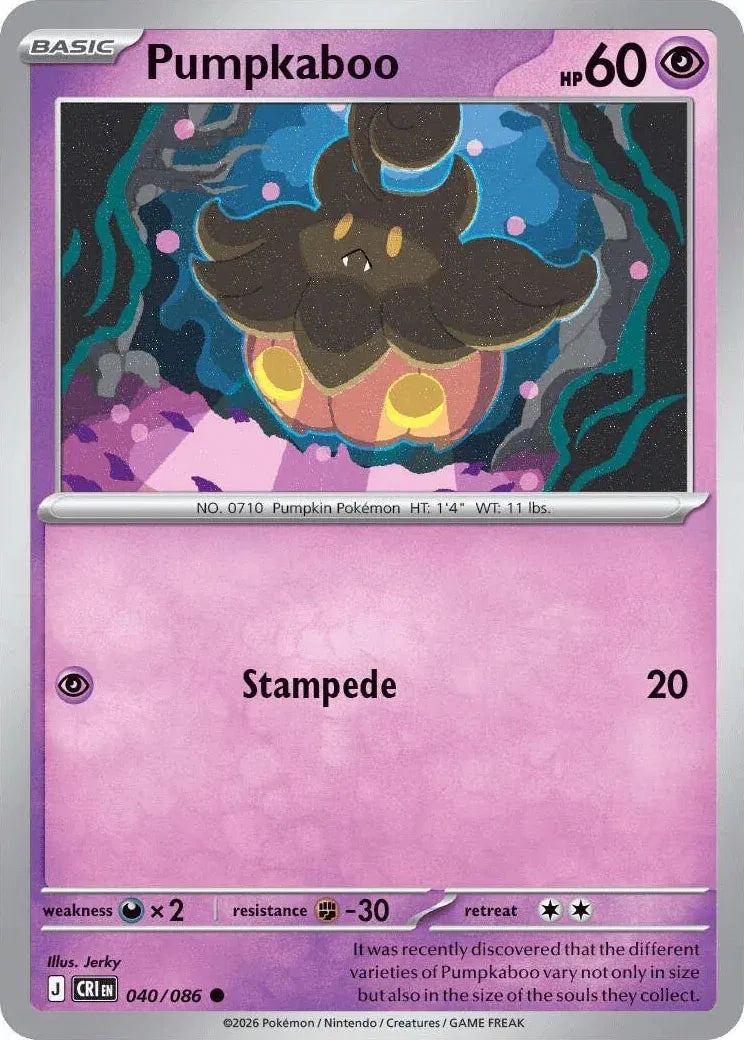 040/086 Pumpkaboo Reverse Holo - Chaos Rising