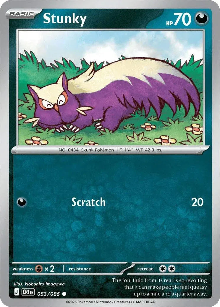 053/086 Stunky Reverse Holo - Chaos Rising
