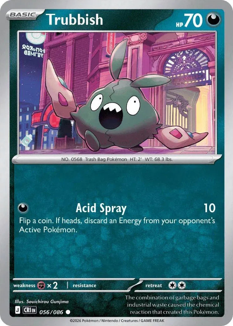 056/086 Trubbish Reverse Holo - Chaos Rising