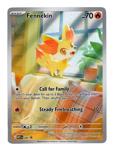 MEP 080 Fennekin - MEP Black Star Promo