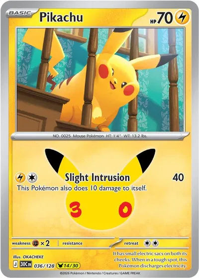 036/128 Pikachu - Celebration 30th