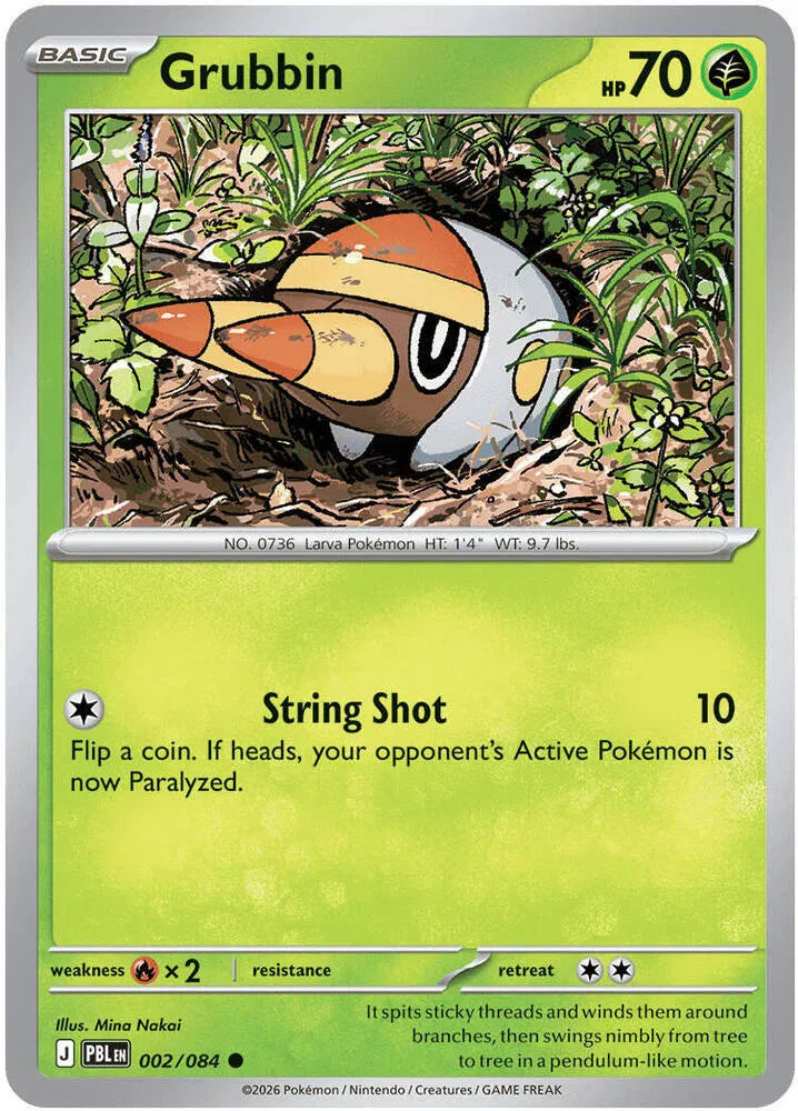 002/084 Grubbin Reverse Holo - Pitch Black
