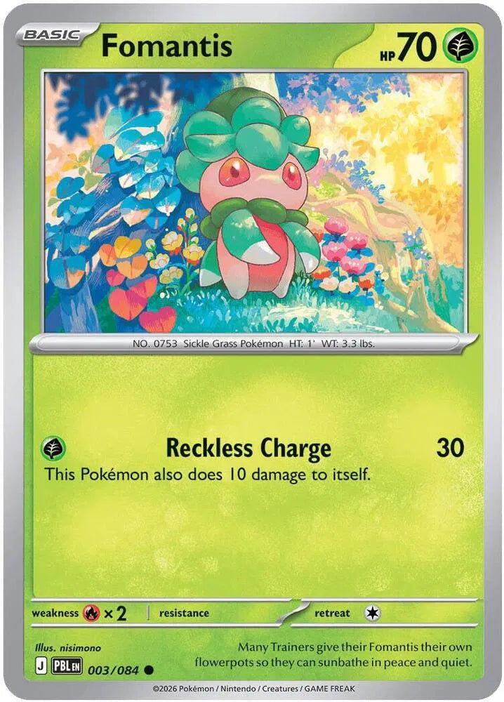 003/084 Fomantis Reverse Holo - Pitch Black