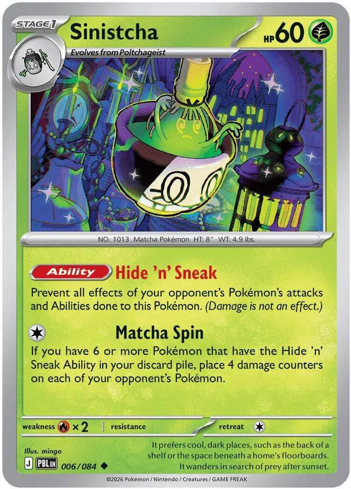 006/084 Sinistcha Reverse Holo - Pitch Black