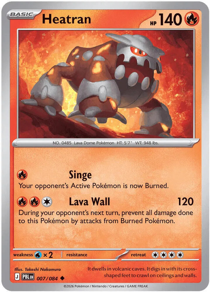 007/084 Heatran Reverse Holo - Pitch Black