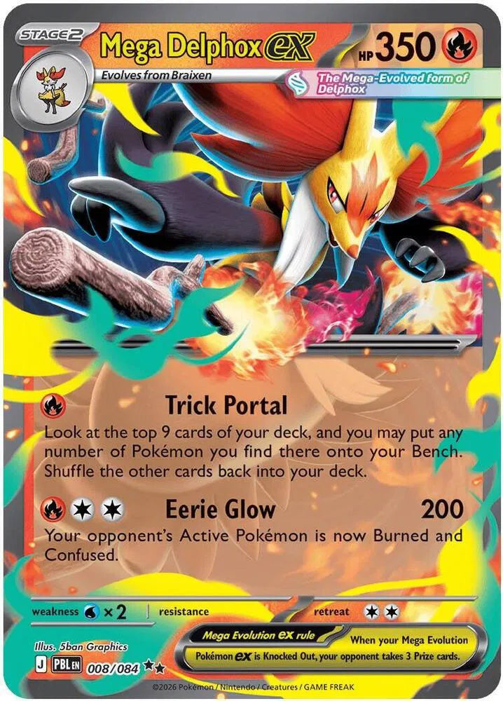 008/084 Mega Delphox EX - Pitch Black