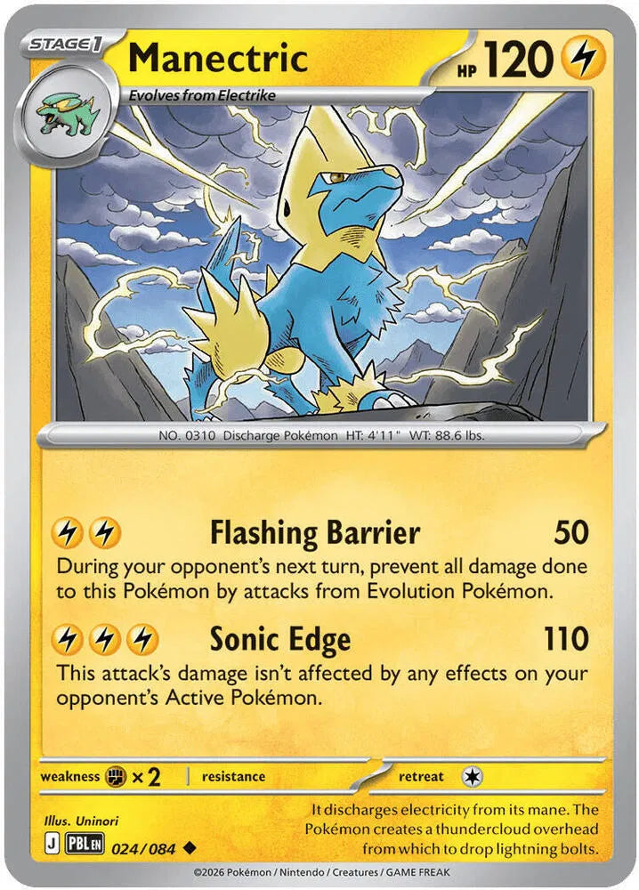 024/084 Manectric Reverse Holo - Pitch Black