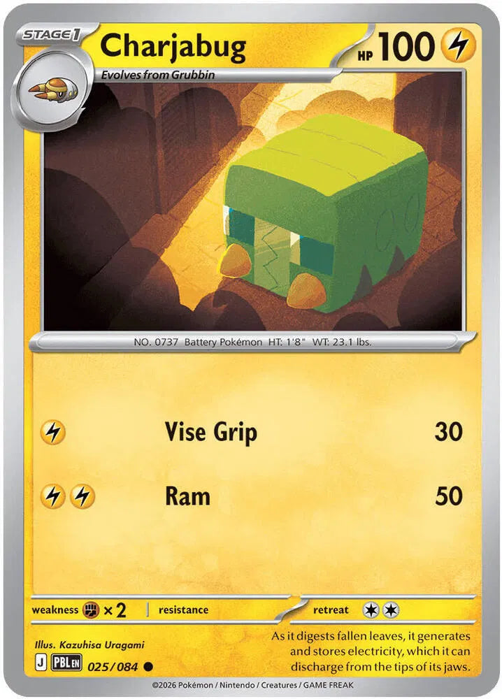 025/084 Charjabug Reverse Holo - Pitch Black