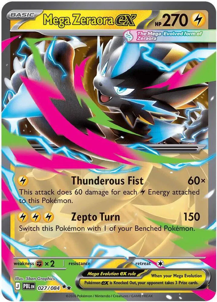 027/084 Mega Zeraora EX - Pitch Black