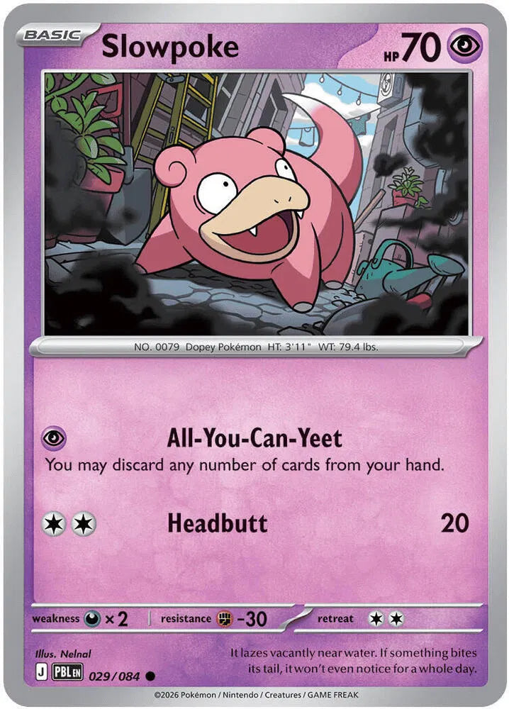 029/084 Slowpoke Reverse Holo - Pitch Black