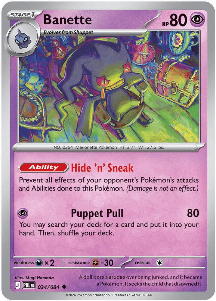 034/084 Banette Reverse Holo - Pitch Black