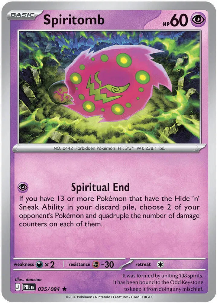 035/084 Spiritomb Reverse Holo - Pitch Black