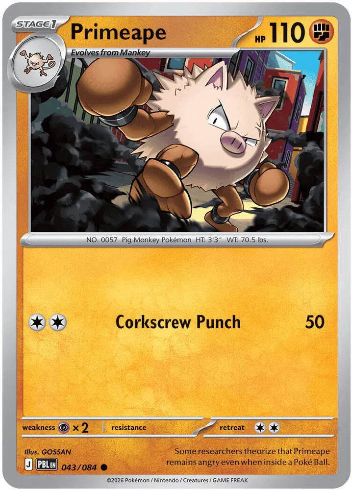 043/084 Primeape Reverse Holo - Pitch Black