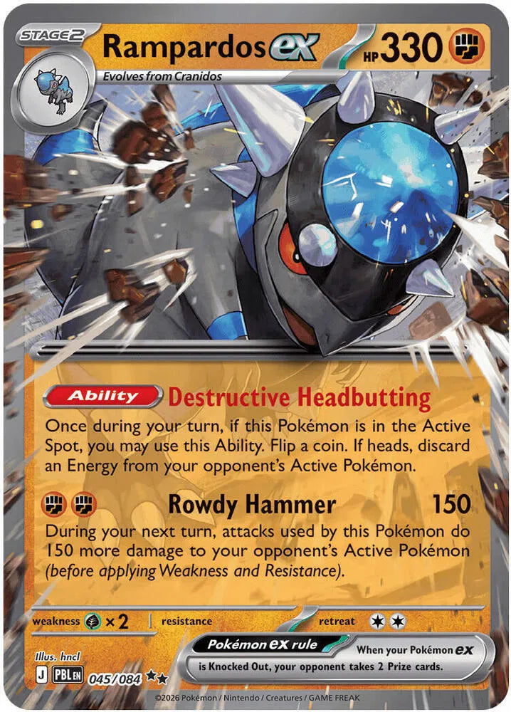 045/084 Rampardos EX - Pitch Black