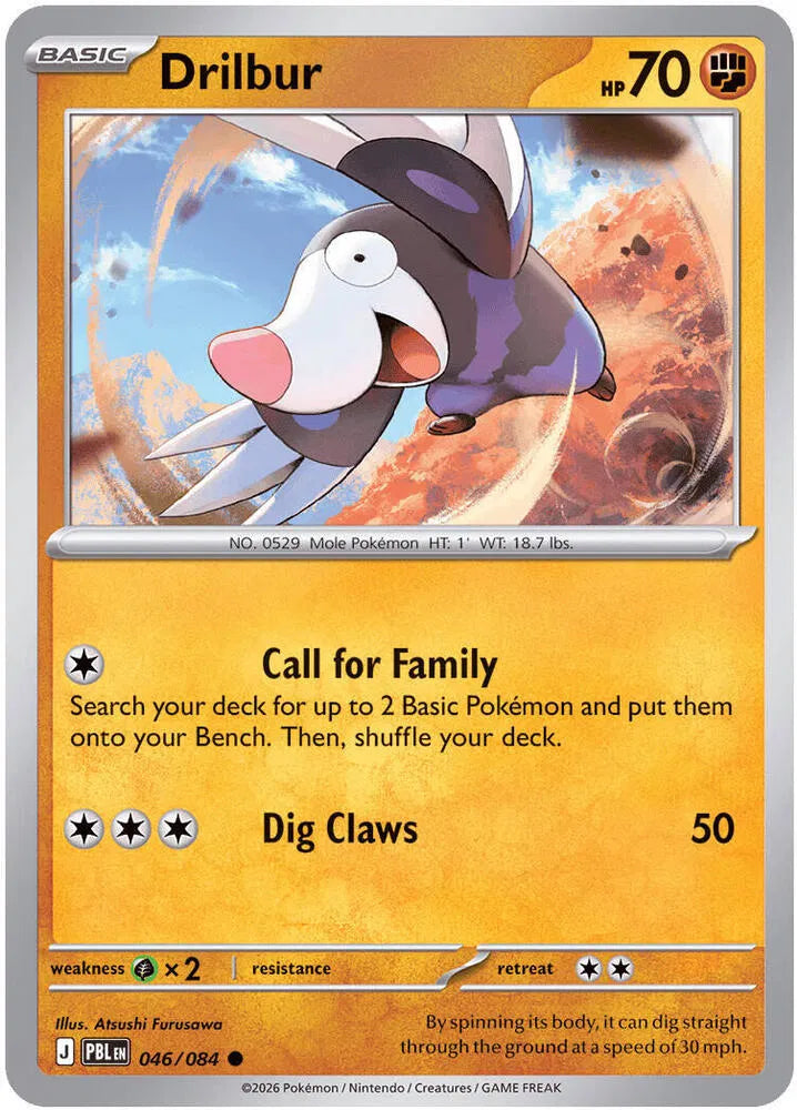 046/084 Drilbur Reverse Holo - Pitch Black