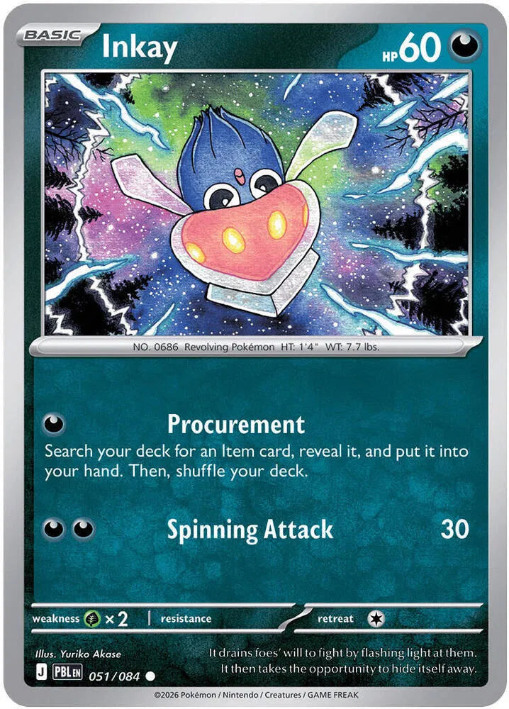 051/084 Inkay Reverse Holo - Pitch Black