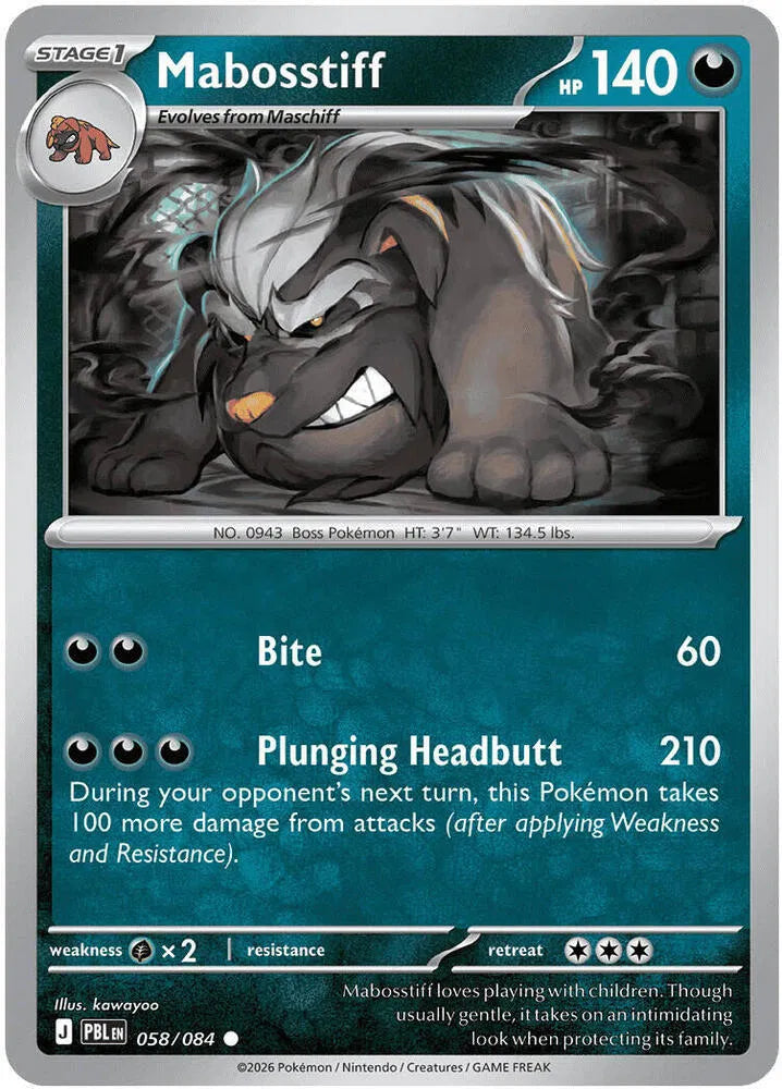 058/084 Mabosstiff Reverse Holo - Pitch Black