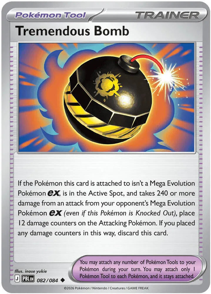 082/084 Tremendous Bomb  Reverse Holo - Pitch Black