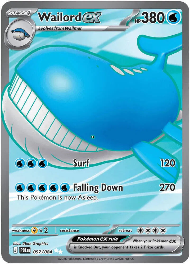 097/084 Wailord EX- Pitch Black