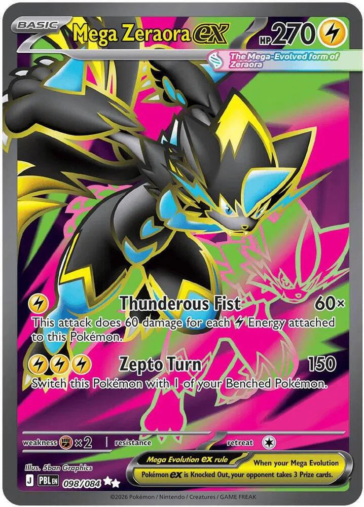 098/084 Mega Zeraora EX- Pitch Black