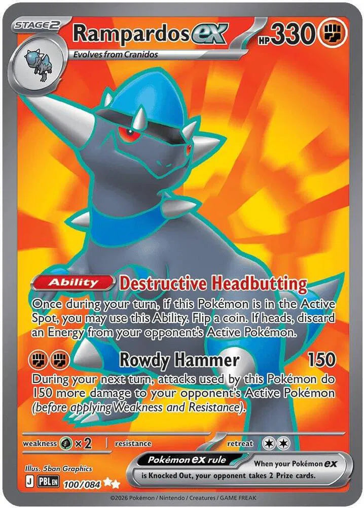 100/084 Ramparos EX- Pitch Black