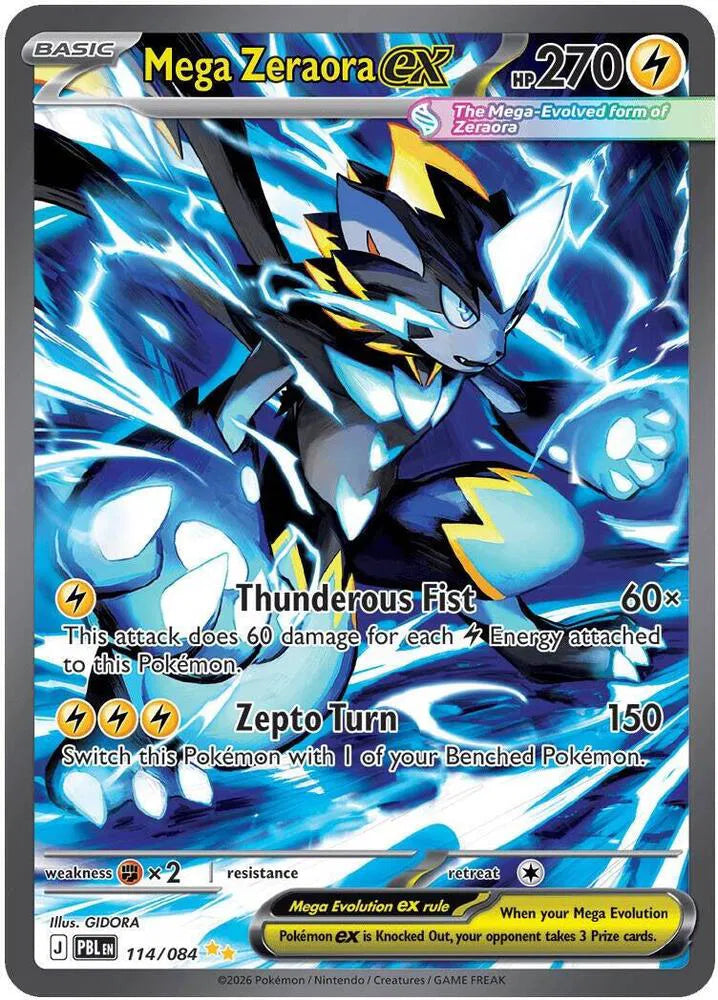 114/084Mega Zeraora EX - Pitch Black