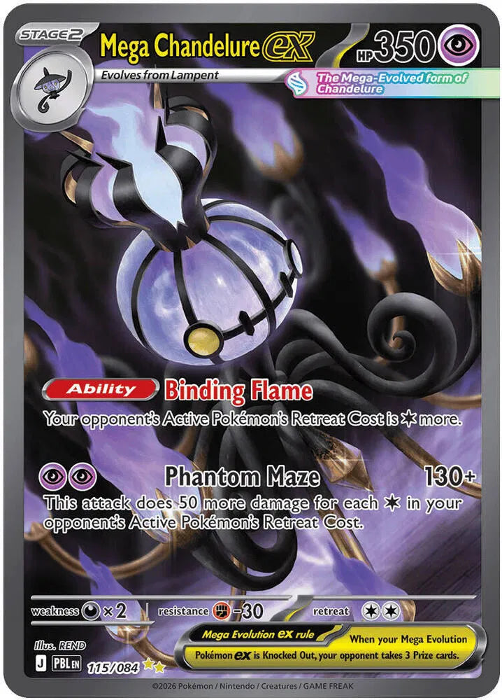115/084 Mega Chandalure EX - Pitch Black