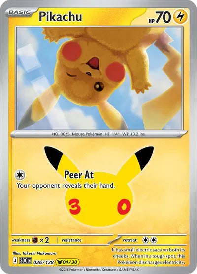 026/128 Pikachu - Celebration 30th