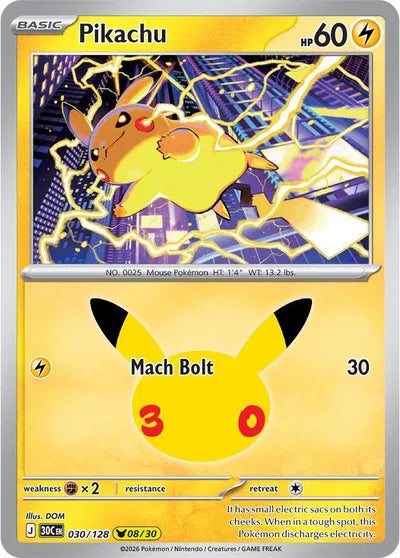 030/128 Pikachu - Celebration 30th