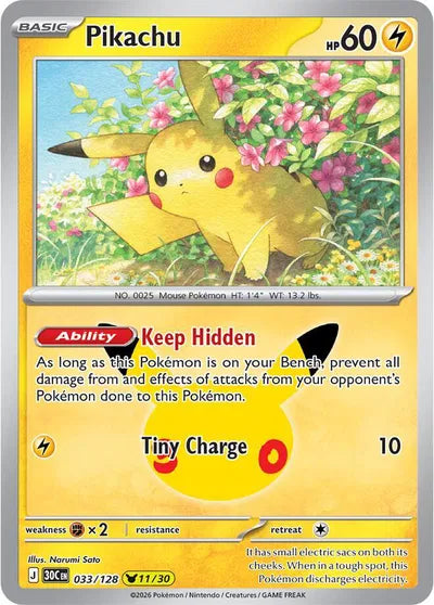 033/128 Pikachu - Celebration 30th