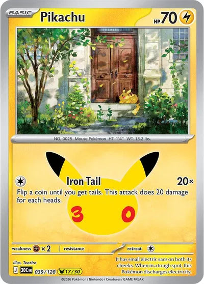 039/128 Pikachu - Celebration 30th