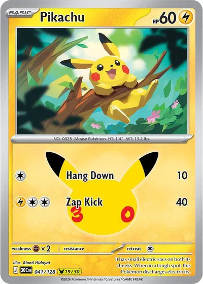 041/128 Pikachu - Celebration 30th
