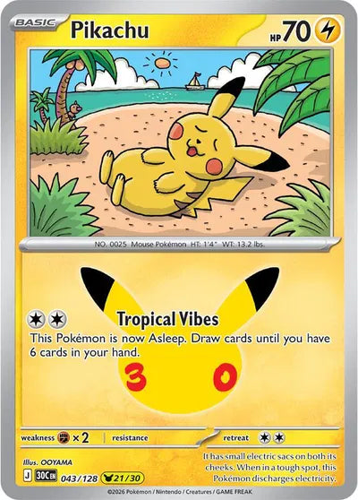 043/128 Pikachu - Celebration 30th