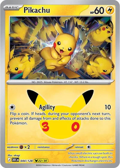 044/128 Pikachu - Celebration 30th