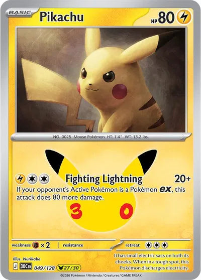 049/128 Pikachu - Celebration 30th