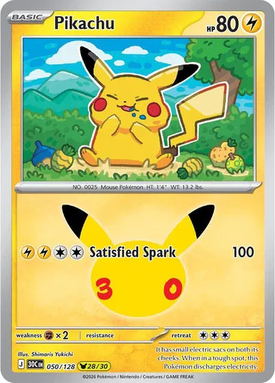 050/128 Pikachu - Celebration 30th