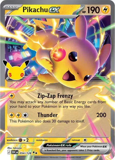 054/128 Pikachu - Celebration 30th