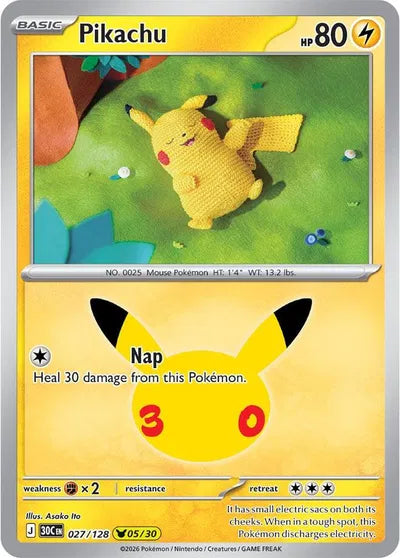 027/128 Pikachu - Celebration 30th