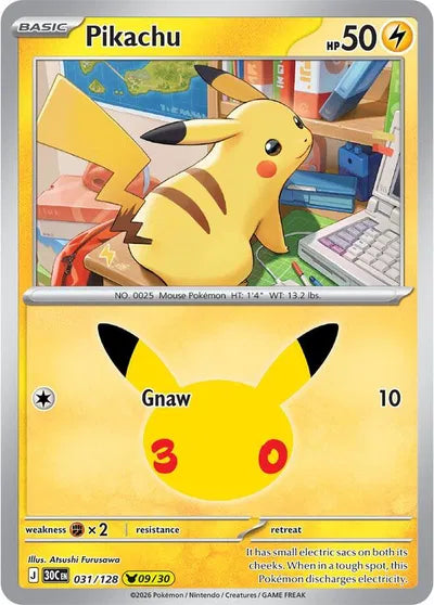 031/128 Pikachu - Celebration 30th