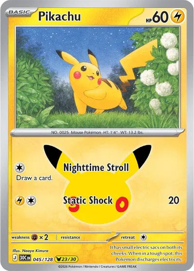 045/128 Pikachu - Celebration 30th
