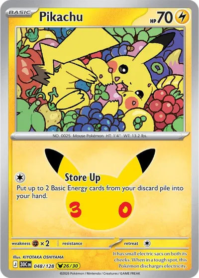 048/128 Pikachu - Celebration 30th