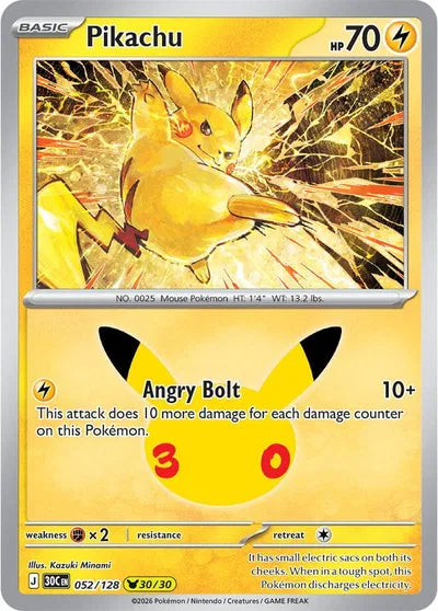 052/128 Pikachu - Celebration 30th