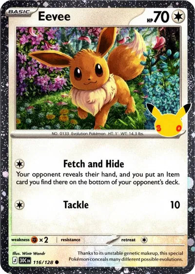 116/128 Eevee (Cosmos Holo) - Celebration 30th