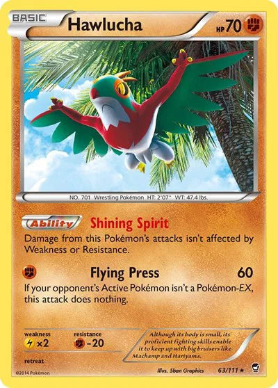 63/111 Hawlucha Holofoil - Furious Fits