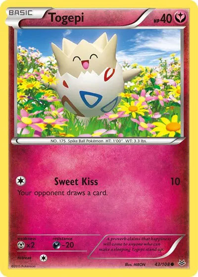 43/108 Togepi Reverse Holo - Roaring Skies