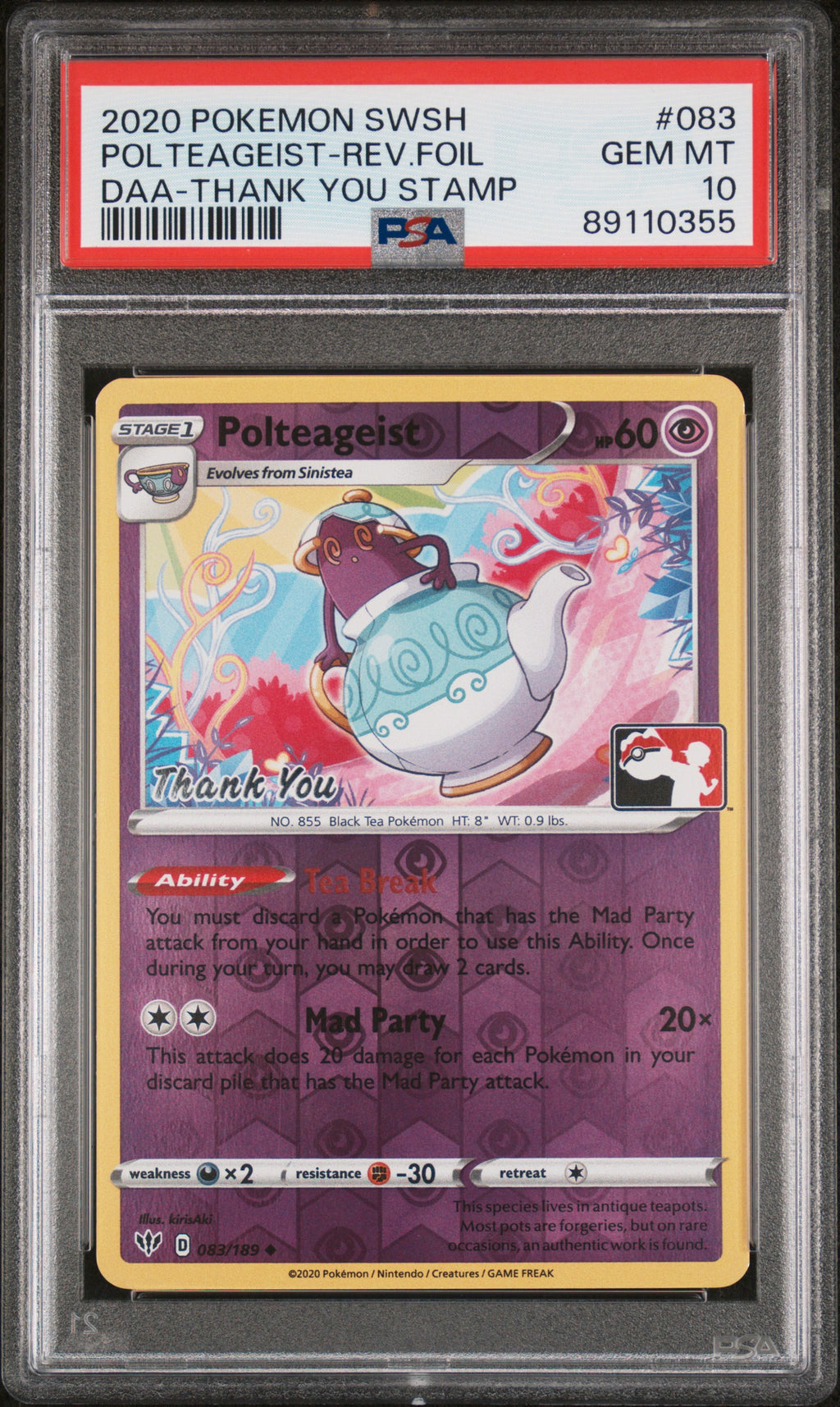 Polteageist 083 Thank You Stamped Darkness Ablaze PSA 10
