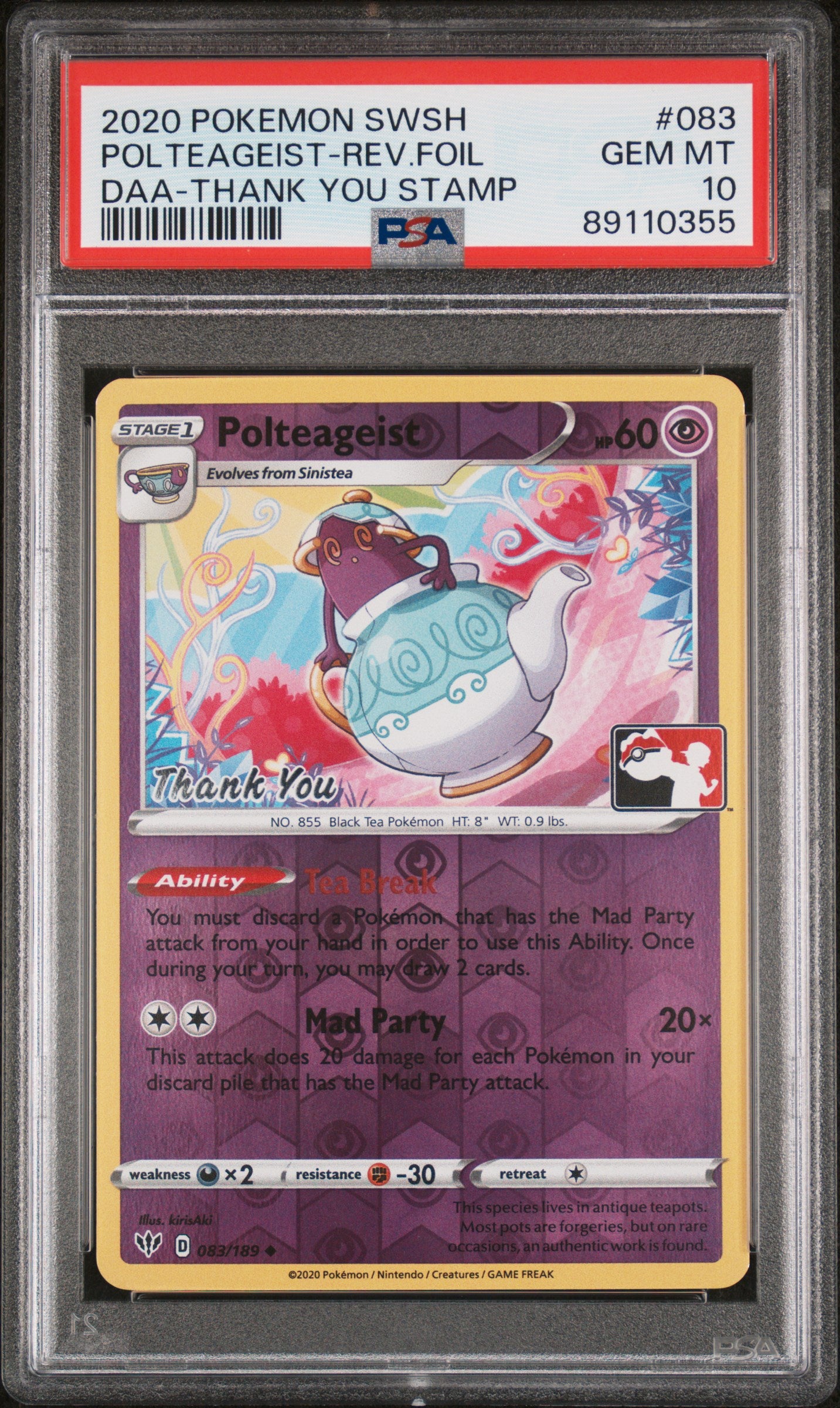 Polteageist 083 Thank You Stamped Darkness Ablaze PSA 10