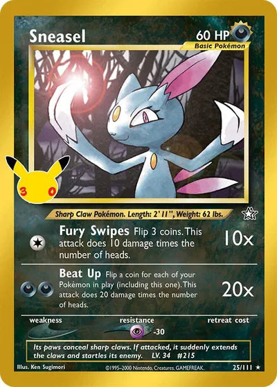 25/111 Sneasel - Celebration 30th