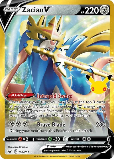 138/202 Zacian V - Celebration 30th